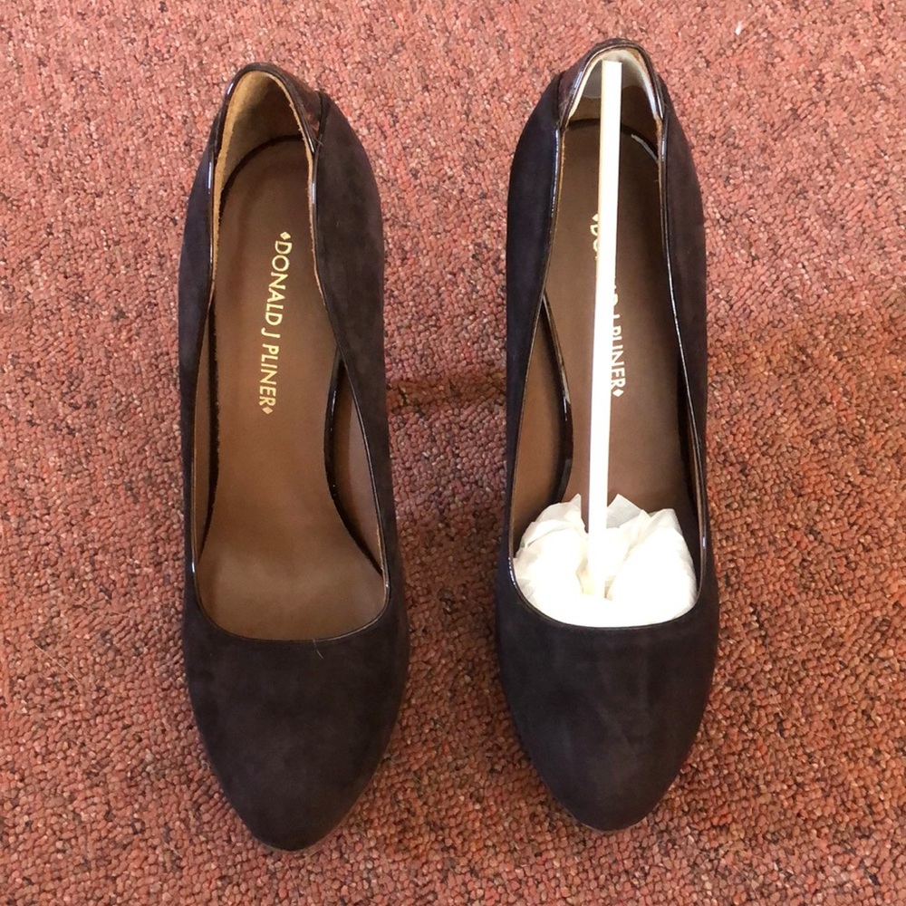 COPY - Donald J. Pliner Dawn Espresso Combo Suede/Snake Heels
